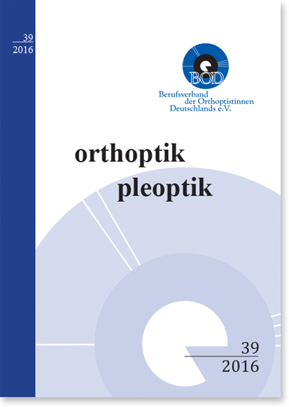 Papierform: Artikel aus der Fachzeitschrift „orthoptik-pleoptik“ - ausgedruckt per Post